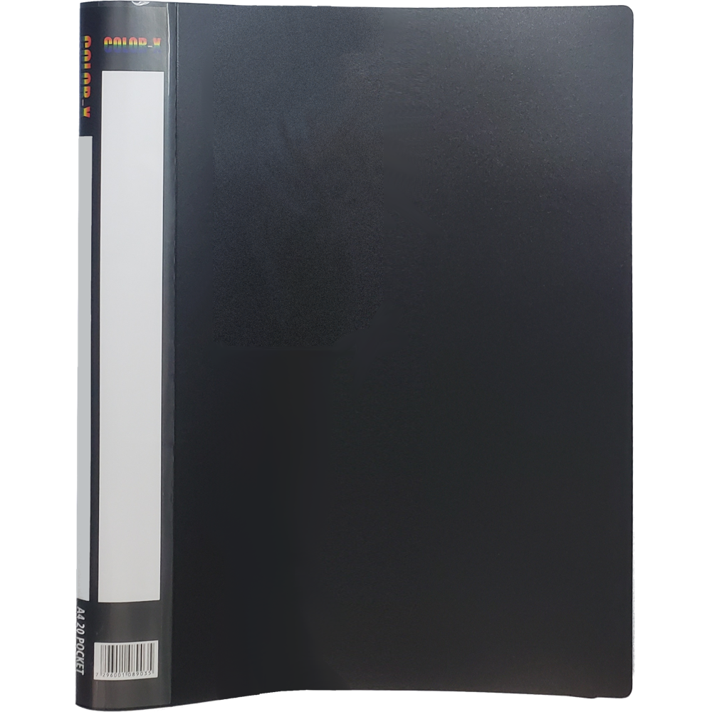 תיק אינדקס 20 A4 דף COLOR-X שחור