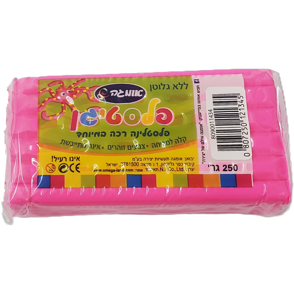 פלסטלינה זוהר 250גר אומגה ורוד