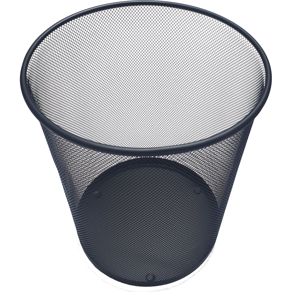 סל אשפה רשת מתכת גדול שחור